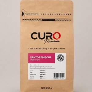 CURO Premium Santos Fine Cup single origin çekirdek kahve 250g paketi